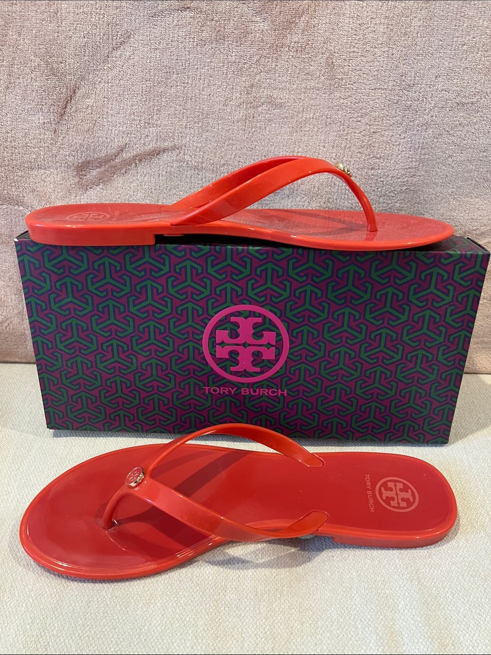 Tory Burch Samba Studded Jelly Thong Sandals